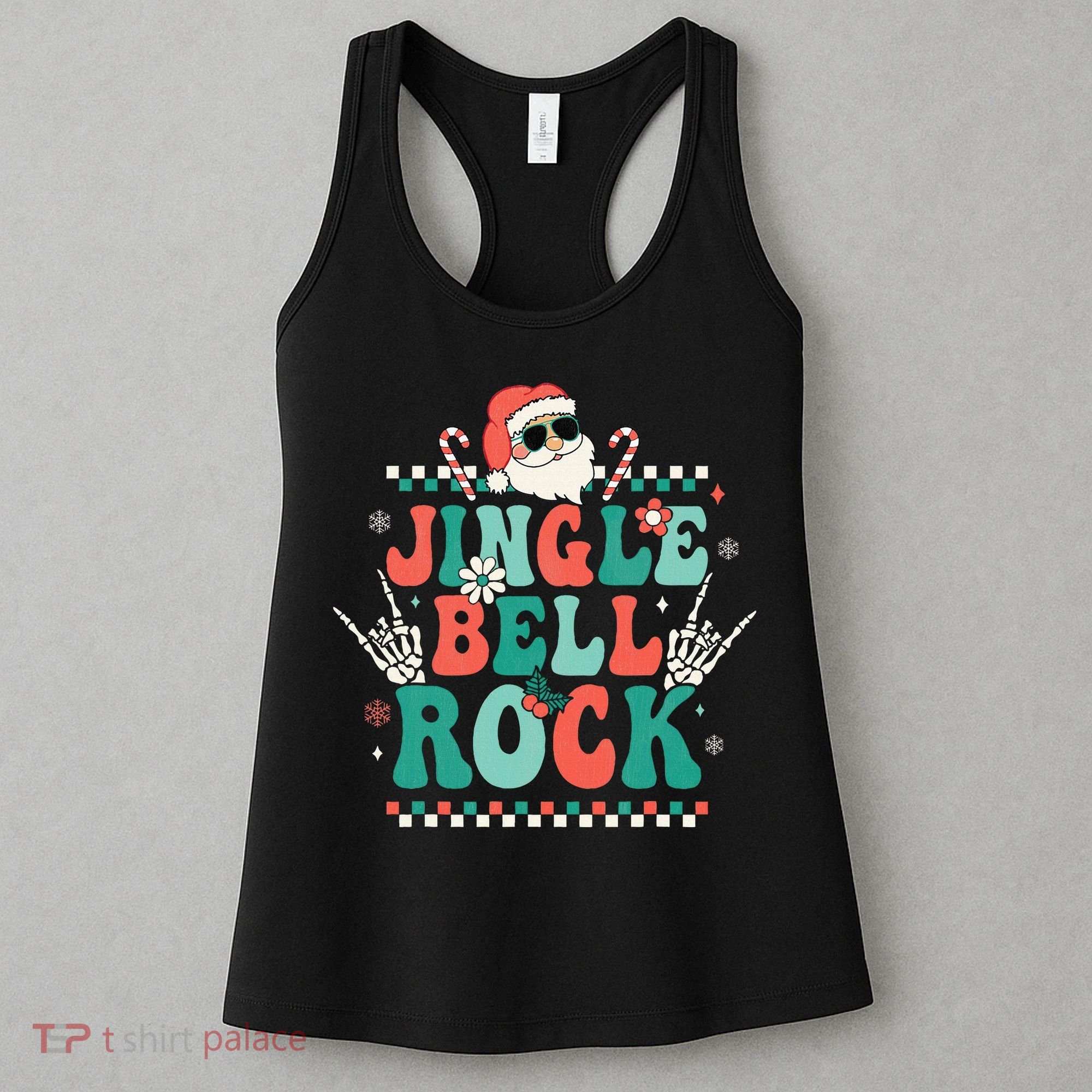 Festive Retro Jingle Bell Christmas Costume Women's Tank Top