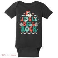 Festive Retro Jingle Bell Christmas Costume Baby Bodysuit thumb 0