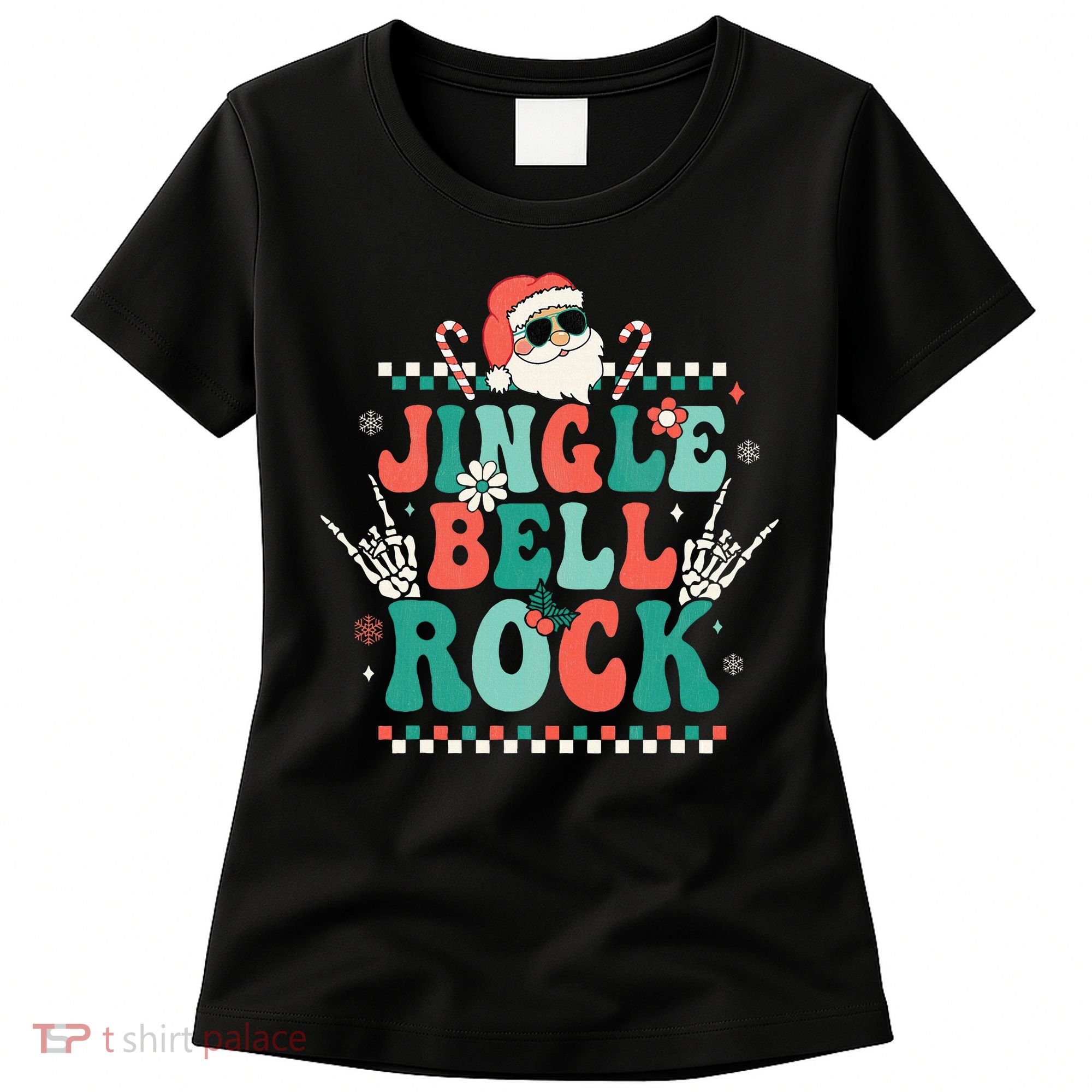 Festive Retro Jingle Bell Christmas Costume Women's T-Shirt