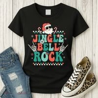 Festive Retro Jingle Bell Christmas Costume Women's T-Shirt thumb 3