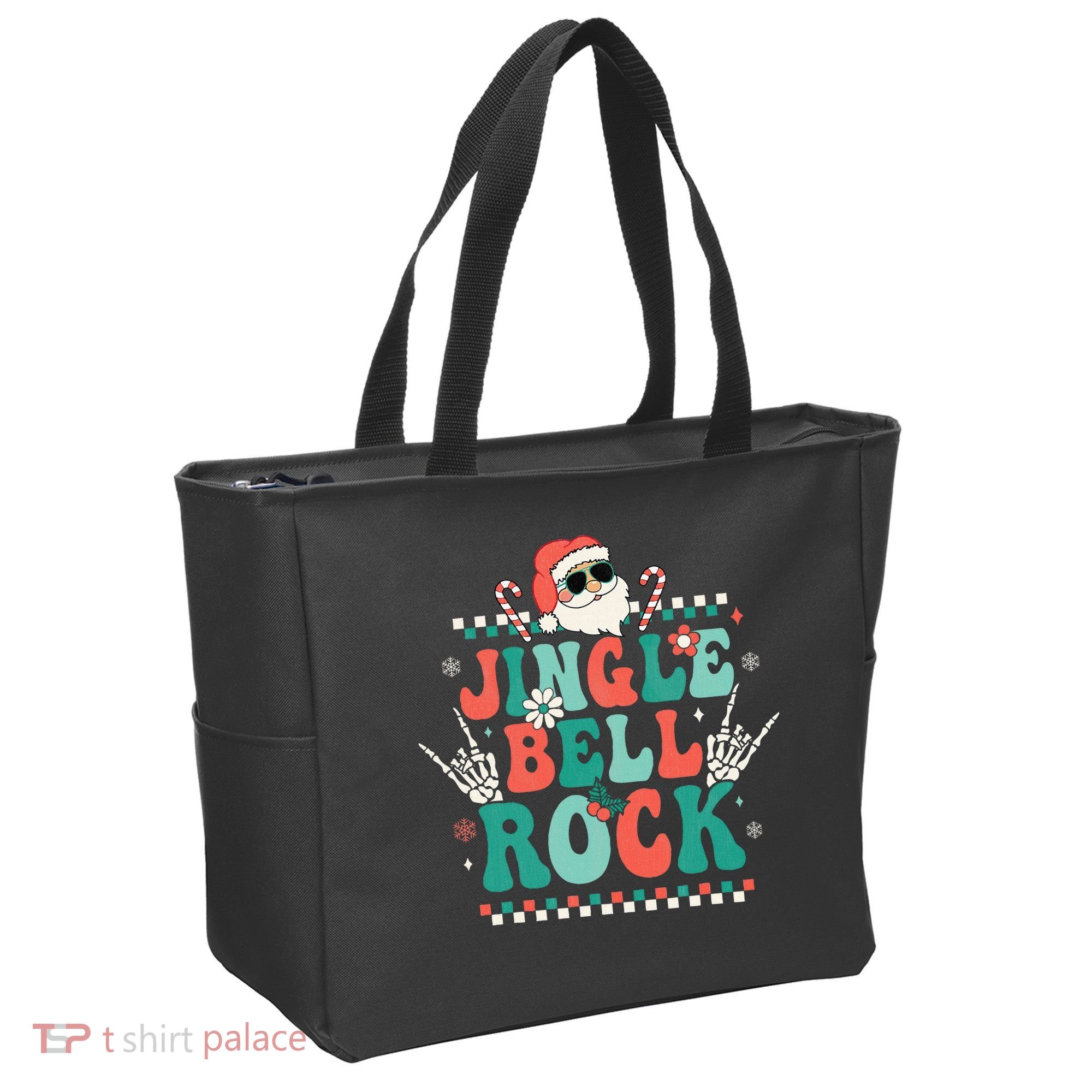 Festive Retro Jingle Bell Christmas Costume Tote Bag