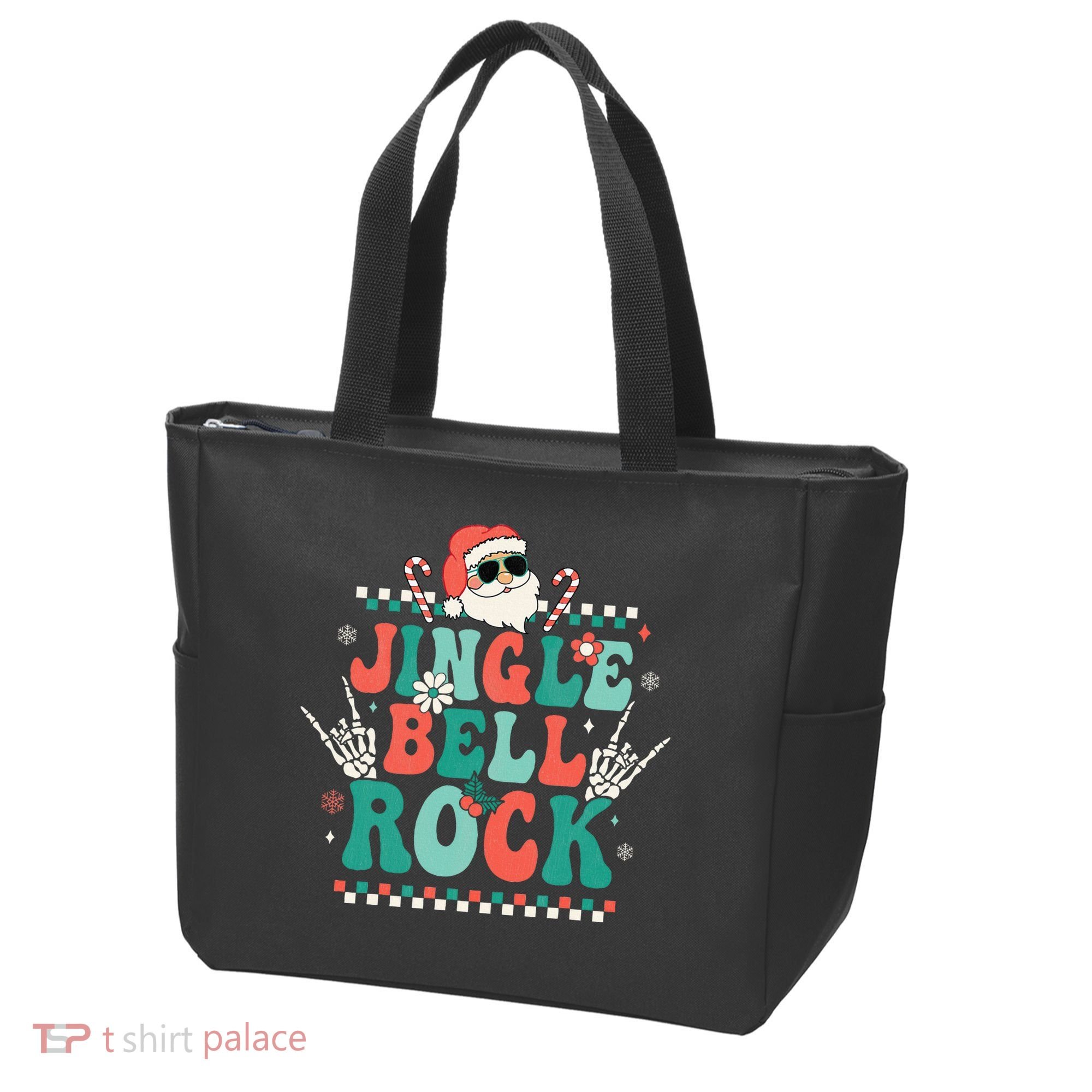 Festive Retro Jingle Bell Christmas Costume Tote Bag