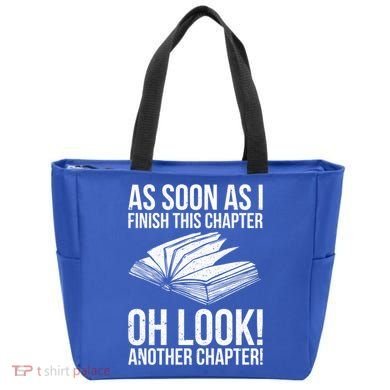 Funny Reading Just One More Chapter Book Lover Design Gift Tote Bag