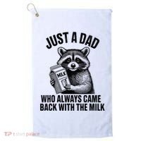 Funny Raccoon Just A Dad Who Always Came Back With The Milk Golf Towel thumb 0