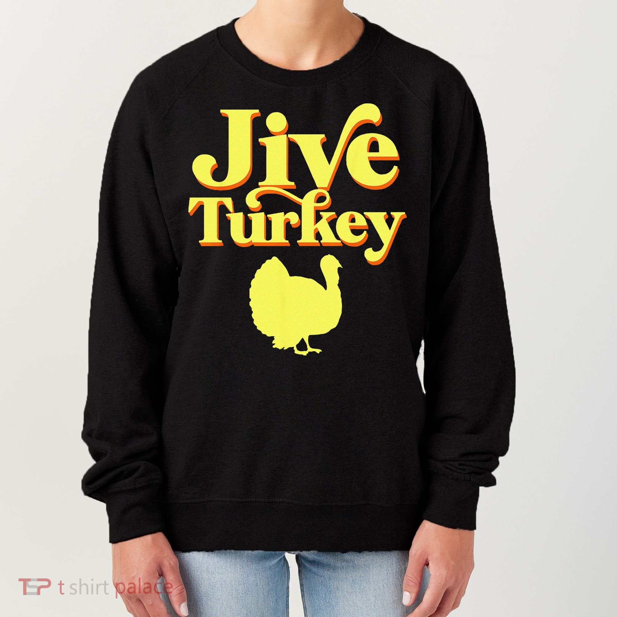 Funny Retro Jive Thanksgiving Turkey Women's Sweatshirt