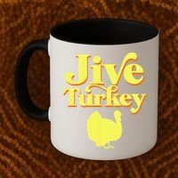 Funny Retro Jive Thanksgiving Turkey Coffee Mug thumb 2