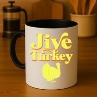 Funny Retro Jive Thanksgiving Turkey Coffee Mug thumb 4