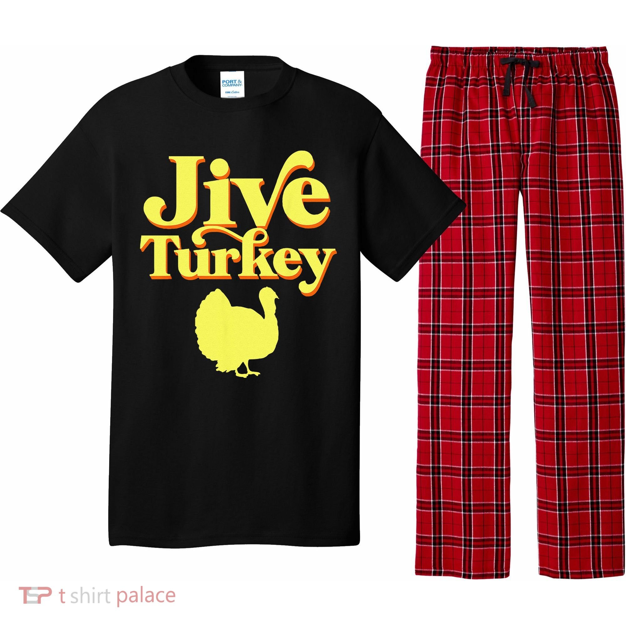 Funny Retro Jive Thanksgiving Turkey Pajama Set