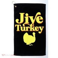 Funny Retro Jive Thanksgiving Turkey Golf Towel thumb 0