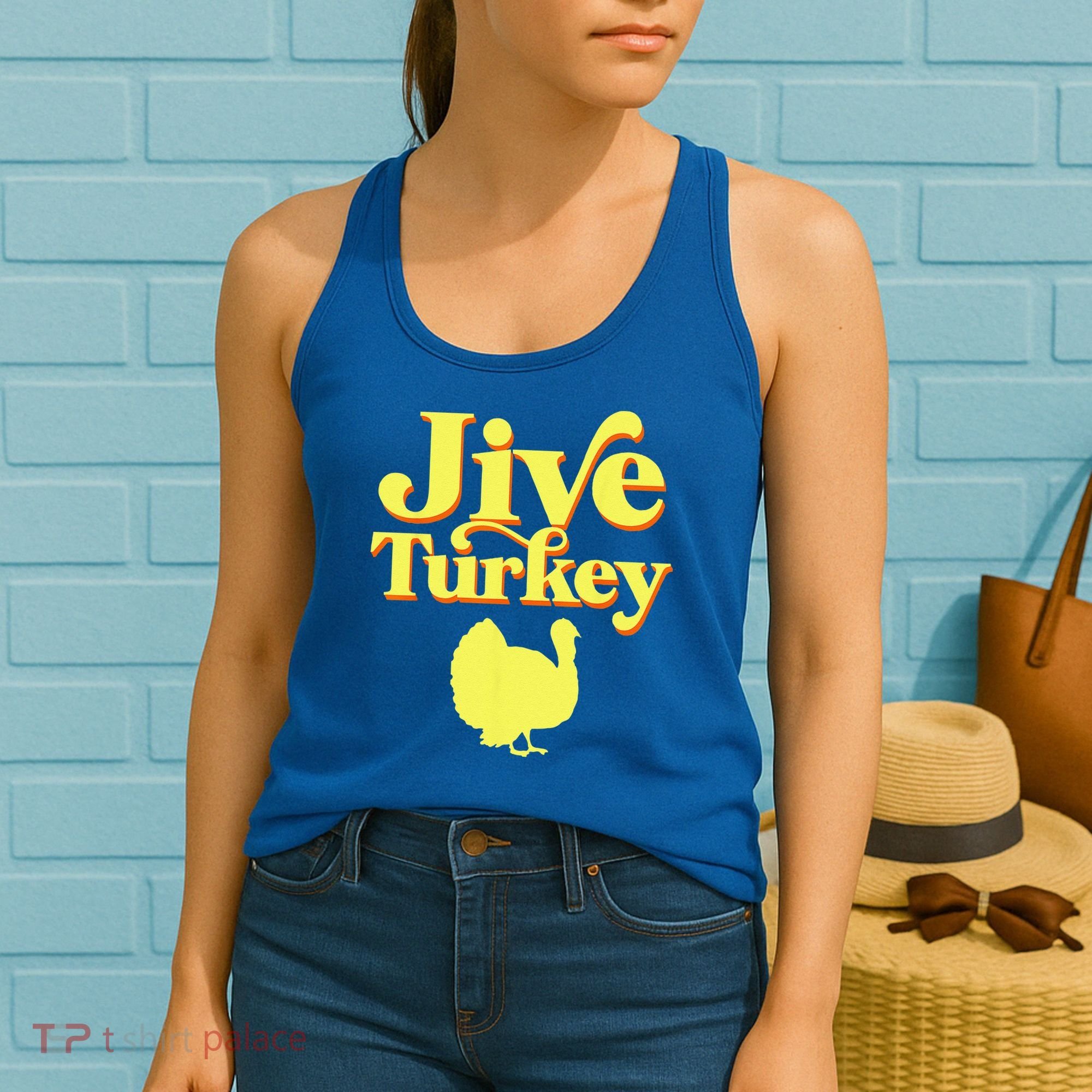 Funny Retro Jive Thanksgiving Turkey Women's Tank Top