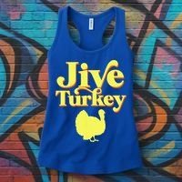 Funny Retro Jive Thanksgiving Turkey Women's Tank Top thumb 3