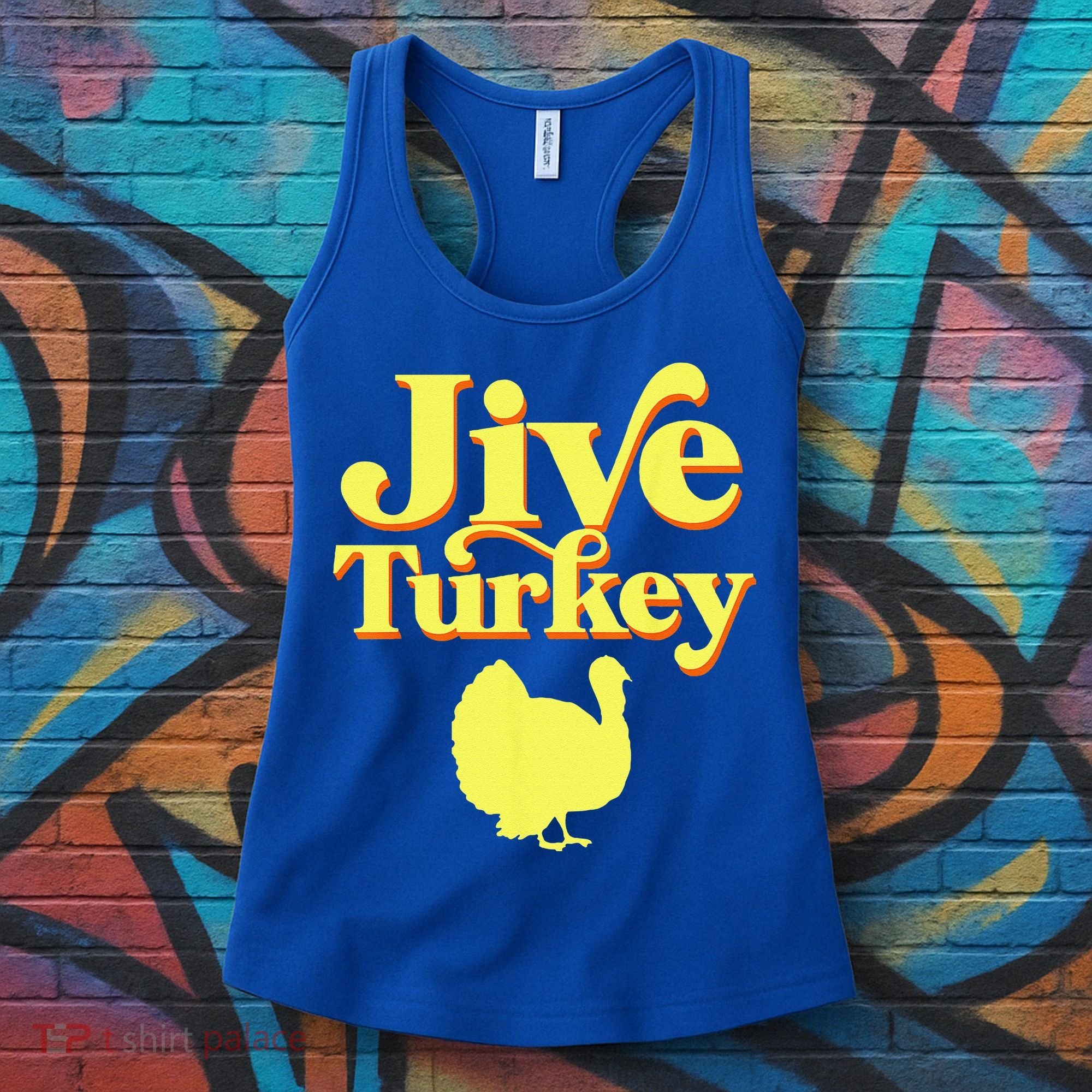 Funny Retro Jive Thanksgiving Turkey Women's Tank Top
