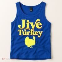 Funny Retro Jive Thanksgiving Turkey Tank Top thumb 2