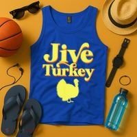 Funny Retro Jive Thanksgiving Turkey Tank Top thumb 4
