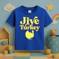 Funny Retro Jive Thanksgiving Turkey Toddler T-Shirt thumb 3