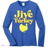 Funny Retro Jive Thanksgiving Turkey Women's Long Sleeve Shirt thumb 0