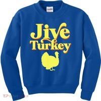 Funny Retro Jive Thanksgiving Turkey Kids Sweatshirt thumb 0