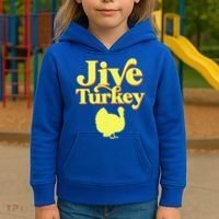 Funny Retro Jive Thanksgiving Turkey Kids Hoodie thumb 3