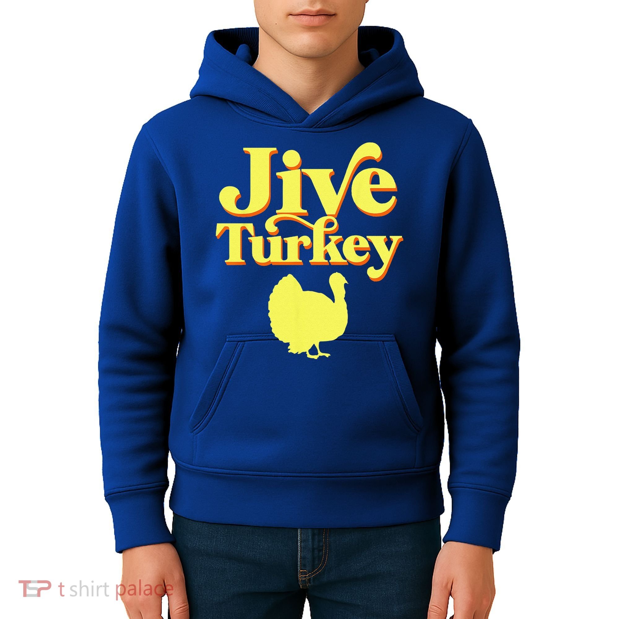 Funny Retro Jive Thanksgiving Turkey Kids Hoodie
