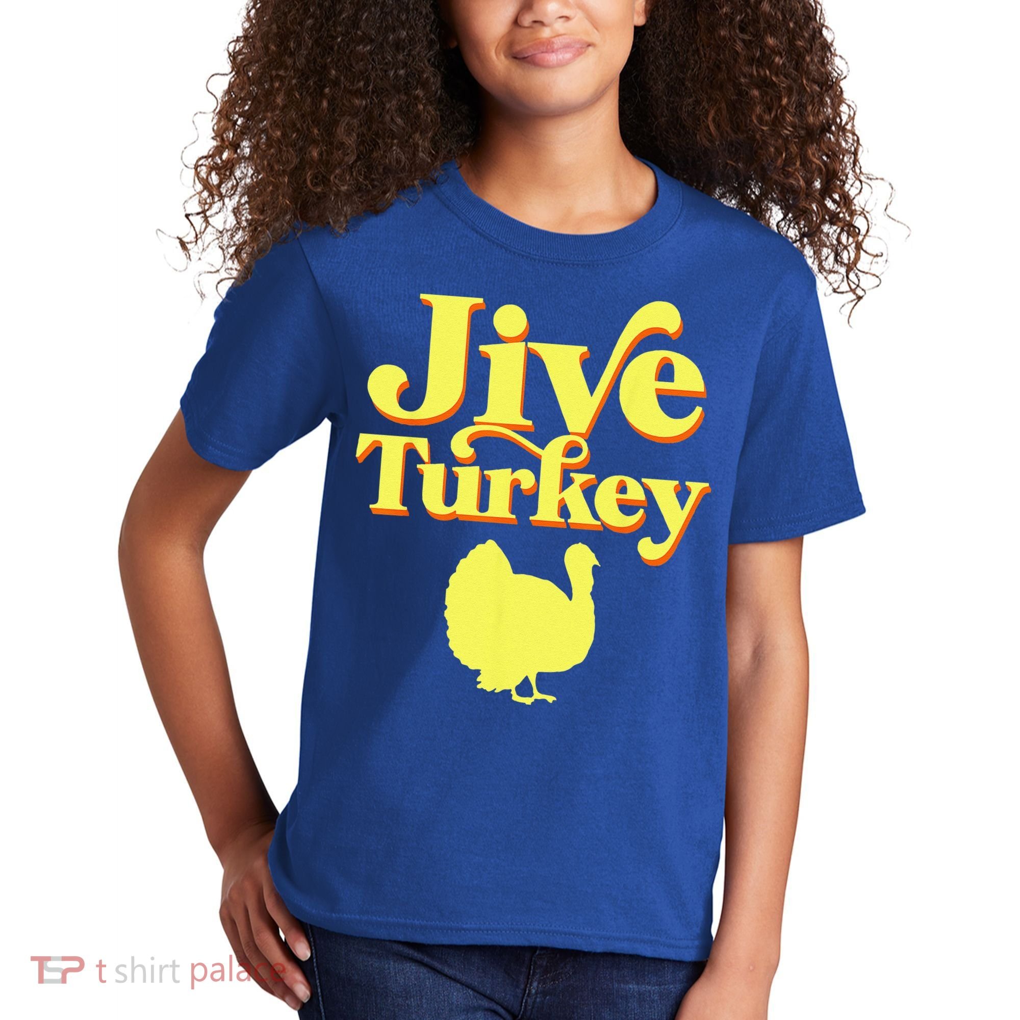 Funny Retro Jive Thanksgiving Turkey Kids T-Shirt