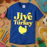 Funny Retro Jive Thanksgiving Turkey Kids T-Shirt thumb 3