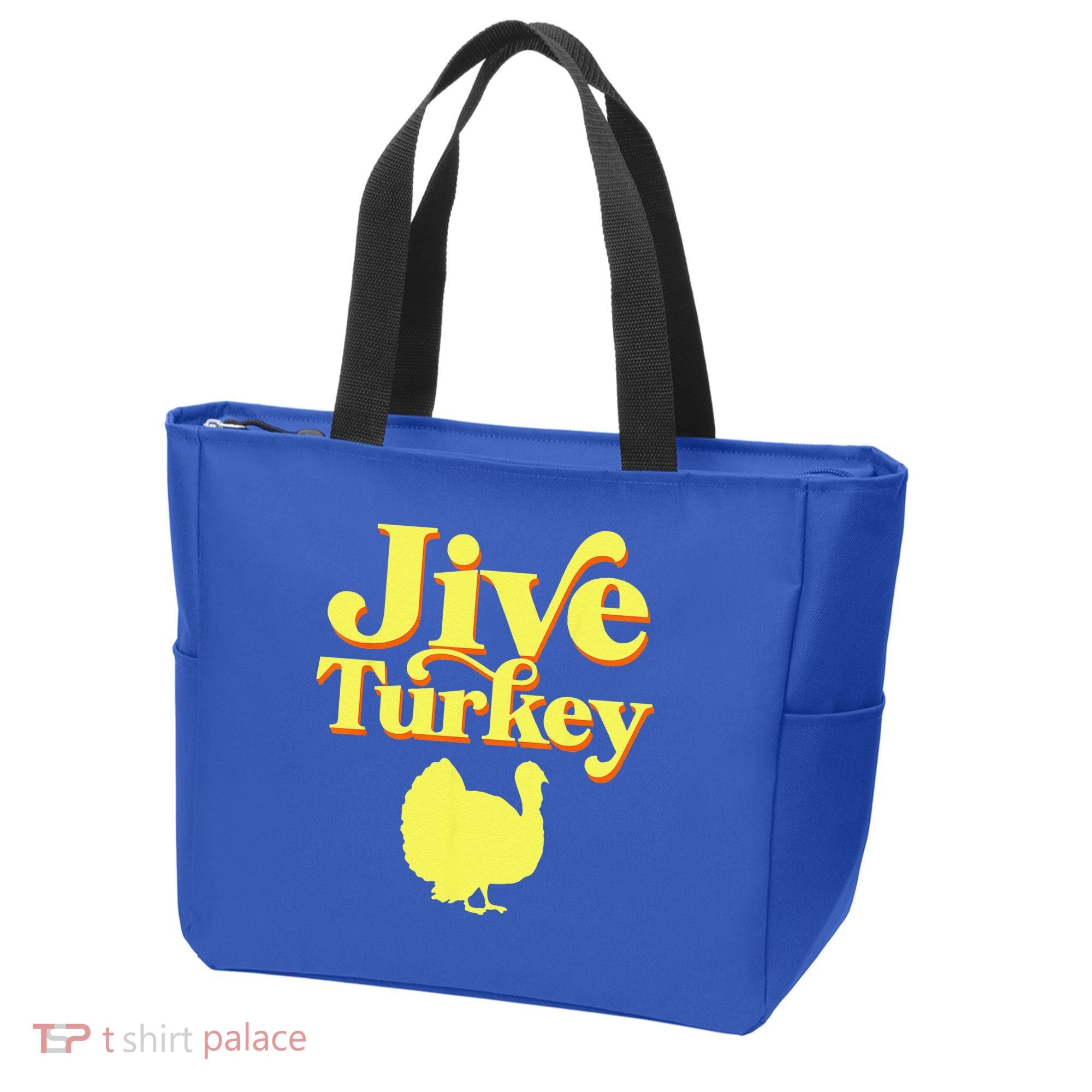 Funny Retro Jive Thanksgiving Turkey Tote Bag