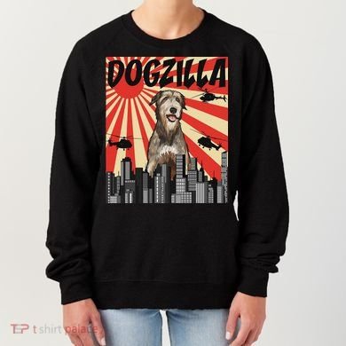 Funny Retro Japanese Dogzilla Irish Wolfhound Women's Sweatshirt