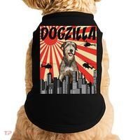 Funny Retro Japanese Dogzilla Irish Wolfhound Doggie Tank thumb 0