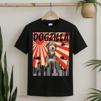 Funny Retro Japanese Dogzilla Irish Wolfhound T-Shirt thumb 2