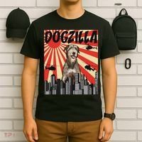 Funny Retro Japanese Dogzilla Irish Wolfhound T-Shirt thumb 6
