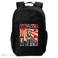 Funny Retro Japanese Dogzilla Irish Wolfhound Backpack thumb 0