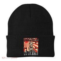 Funny Retro Japanese Dogzilla Irish Wolfhound Beanie thumb 0