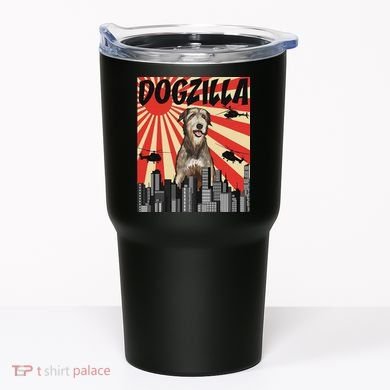 Funny Retro Japanese Dogzilla Irish Wolfhound Tumbler