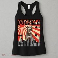 Funny Retro Japanese Dogzilla Irish Wolfhound Women's Tank Top thumb 3