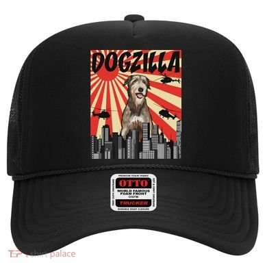 Funny Retro Japanese Dogzilla Irish Wolfhound Hat