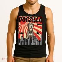 Funny Retro Japanese Dogzilla Irish Wolfhound Tank Top thumb 3