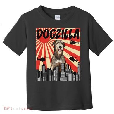 Funny Retro Japanese Dogzilla Irish Wolfhound Toddler T-Shirt