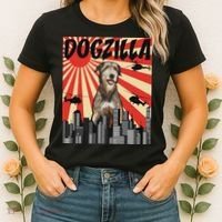 Funny Retro Japanese Dogzilla Irish Wolfhound Women's T-Shirt thumb 2