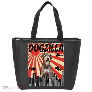 Funny Retro Japanese Dogzilla Irish Wolfhound Tote Bag