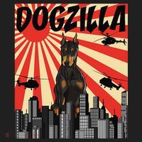 Funny Retro Japanese Dogzilla Doberman Pinscher Beanie thumb 2