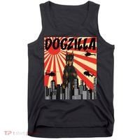 Funny Retro Japanese Dogzilla Doberman Pinscher Tank Top thumb 0
