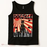 Funny Retro Japanese Dogzilla Doberman Pinscher Tank Top thumb 2