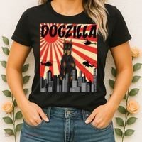 Funny Retro Japanese Dogzilla Doberman Pinscher Women's T-Shirt thumb 2