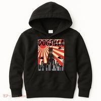 Funny Retro Japanese Dogzilla Doberman Pinscher Kids Hoodie thumb 0