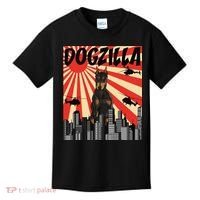 Funny Retro Japanese Dogzilla Doberman Pinscher Kids T-Shirt thumb 0