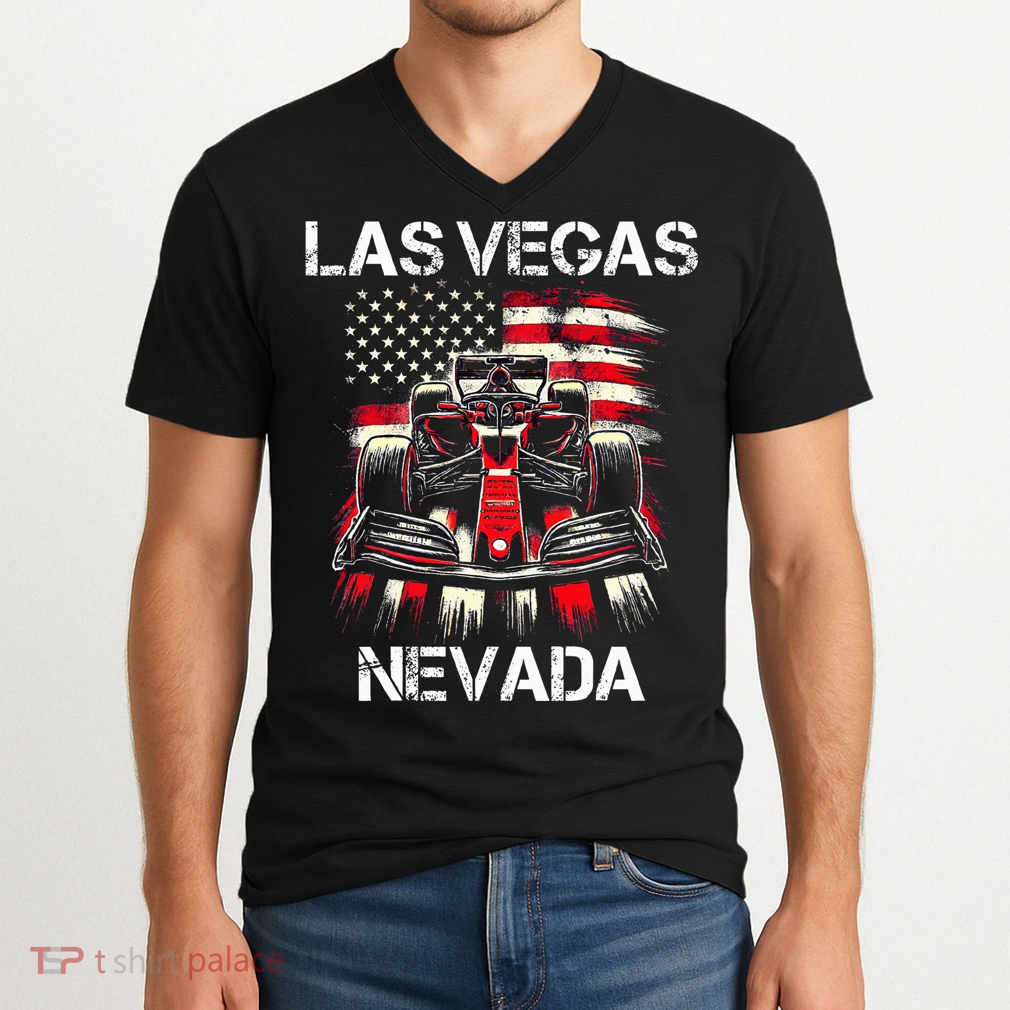 Formula Racing Las Vegas Nevada Circuit 2024 Grand Prix V-Neck T-Shirt