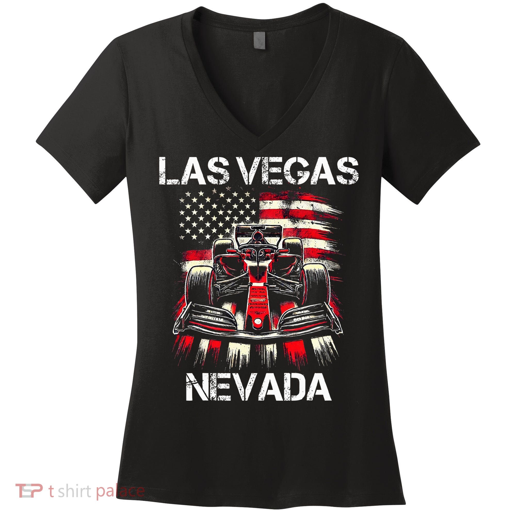 Formula Racing Las Vegas Nevada Circuit 2024 Grand Prix Women's V-Neck T-Shirt