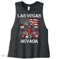 Formula Racing Las Vegas Nevada Circuit 2024 Grand Prix Women's Racerback Cropped Tank thumb 0