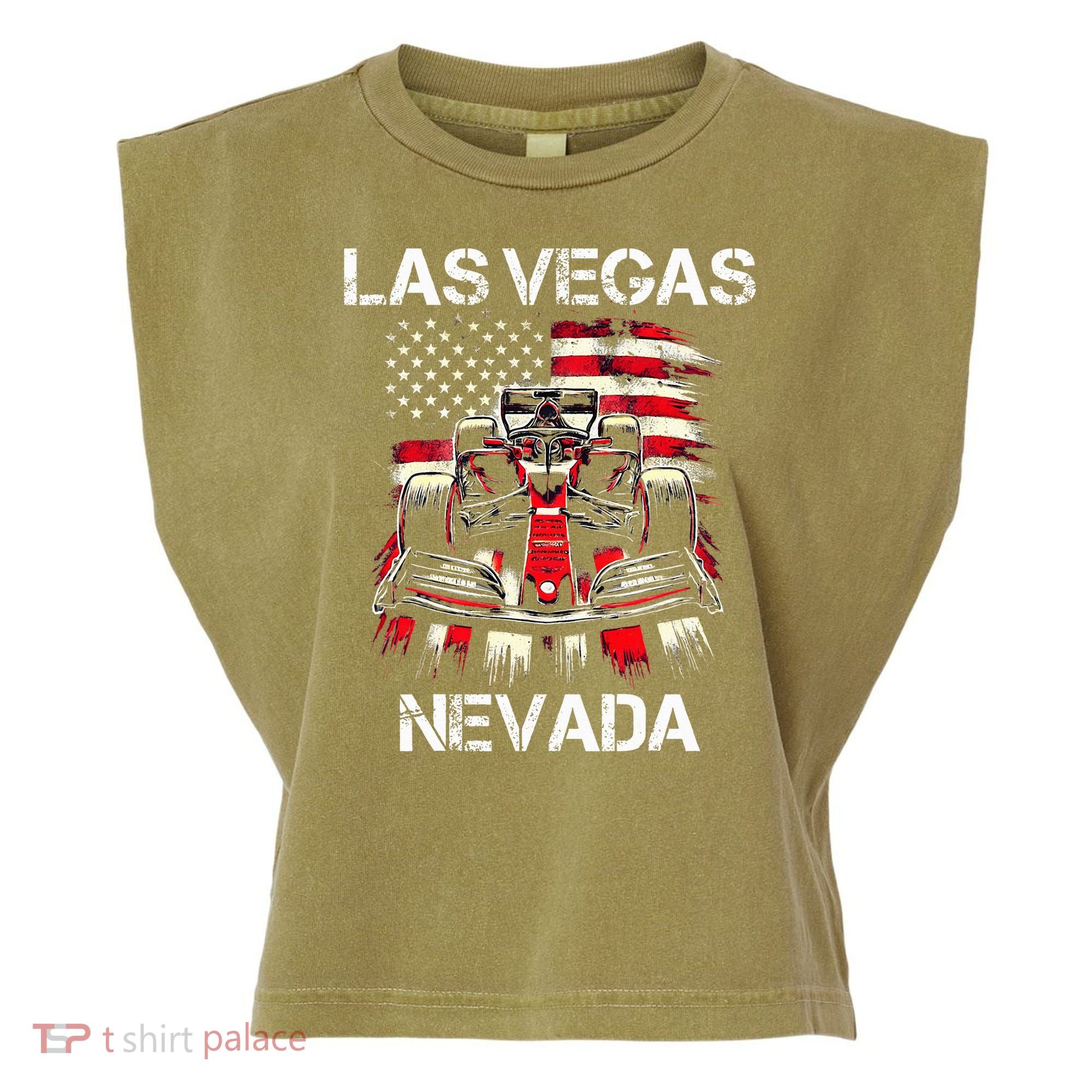 Formula Racing Las Vegas Nevada Circuit 2024 Grand Prix Garment-Dyed Women's Muscle Tee