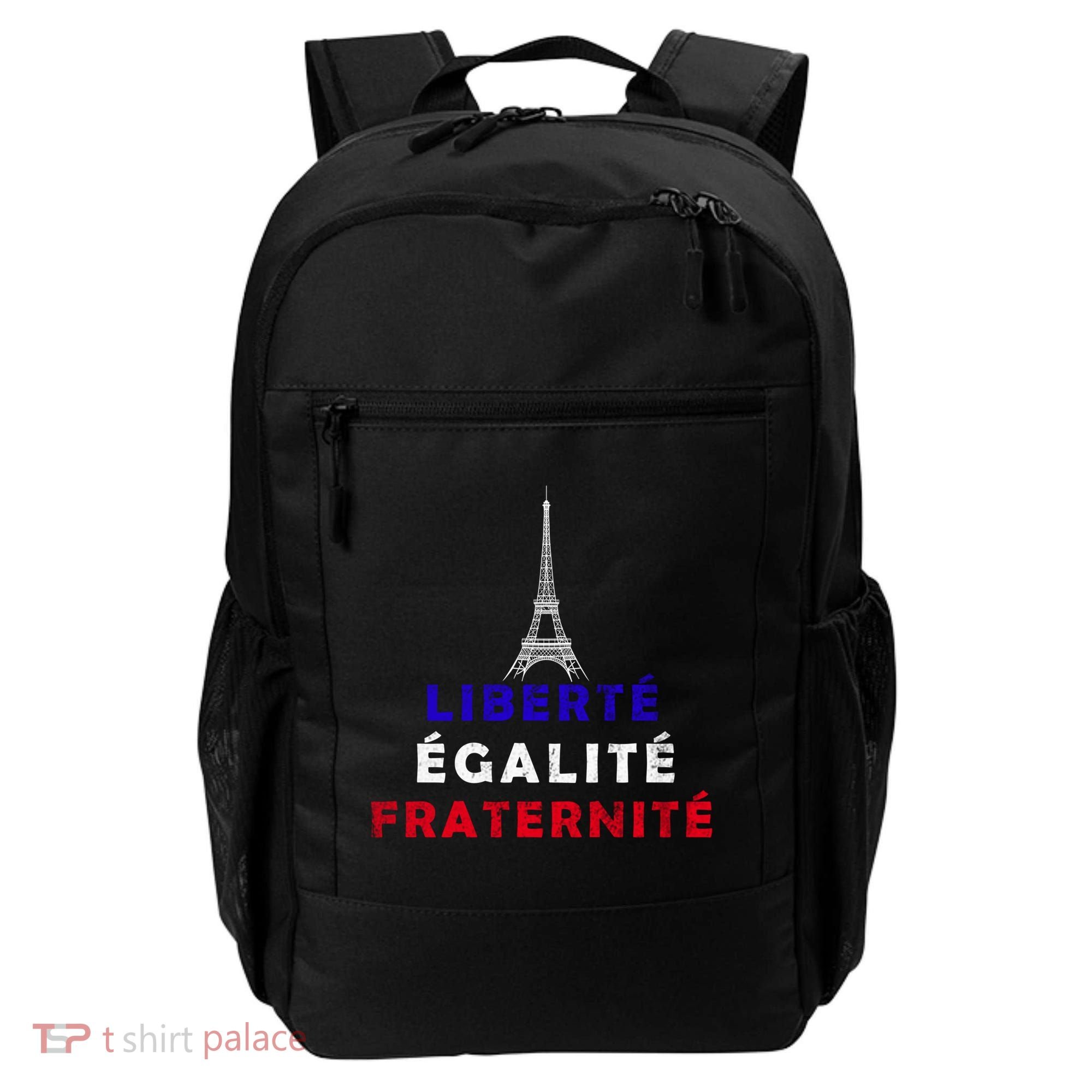 French Revolution Liberty Equality Fraternity Bastille Day Funny Gift Backpack